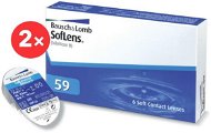 2× Soflens 59 (6 lenses) Diopter: -2.00, Curvature: 8.60 - Contact Lenses