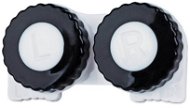 Puzdro čierno-biele L + R - Puzdro na kontaktné šošovky