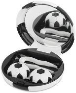 Kazetka Futbalová lopta - čierna: puzdro, pinzeta a zrkadlo - Puzdro na kontaktné šošovky
