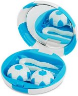 Kazetka Futbalová lopta - modrá: puzdro, pinzeta a zrkadlo - Puzdro na kontaktné šošovky