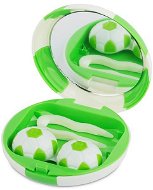 Kazetka Futbalová lopta - zelená: puzdro, pinzeta a zrkadlo - Puzdro na kontaktné šošovky