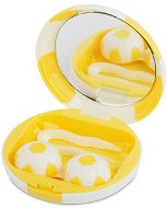 Kazetka Futbalová lopta - žltá: puzdro, pinzeta a zrkadlo - Puzdro na kontaktné šošovky