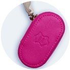 Leather pink pouch - Lens Case