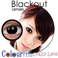 ColourVUE dioptrické Crazy Lens (2 šošovky), farba: Blackout, dioptrie: -2.00 - Kontaktné šošovky