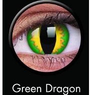ColourVUE Crazy Lens dioptric (2 lenses), colour: Green Dragon, diopter: -4.00 - Contact Lenses