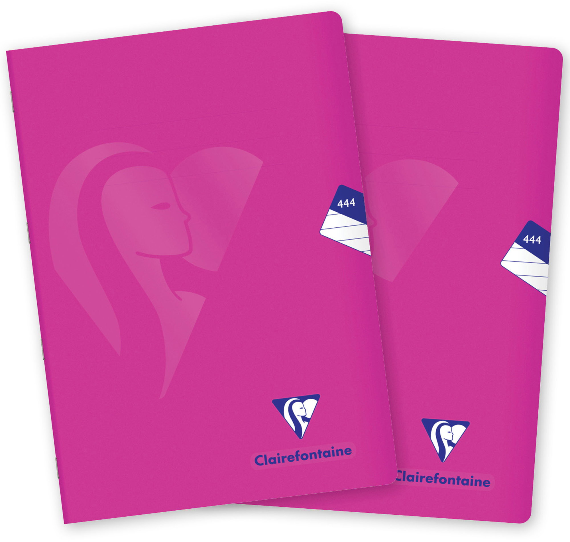 Clairefontaine Mimesys PP, A4 "444" vonalas, 40 lap, rózsaszín - 2 db