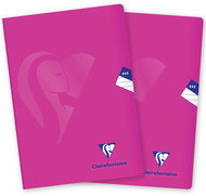 CLAIREFONTAINE Mimesys PP A4"444" lined, 40 sheets, pink - set of 2 - Exercise Book
