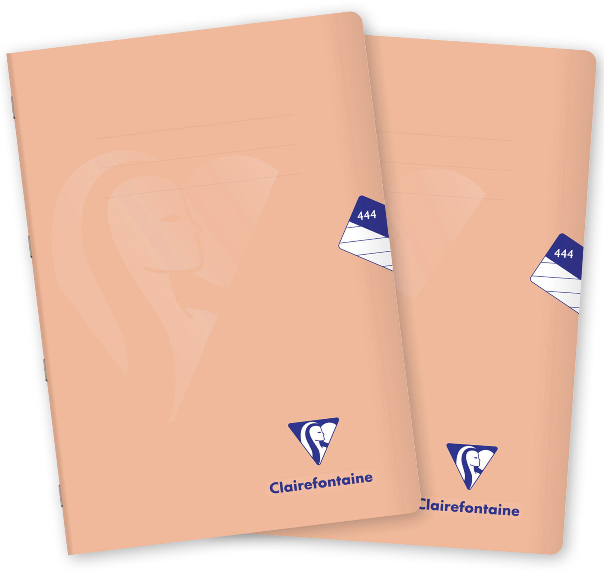Clairefontaine Mimesys pastel PP, A4 "444" vonalas, 40 lap, korall - 2 db