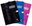 (black, blue, pink)
