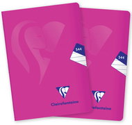 CLAIREFONTAINE Mimesys PP, A5 "544" linkovaný, 40 listů, růžový - sada 2 ks - Sešit