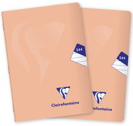 CLAIREFONTAINE Mimesys pastel PP, A5 "544" linkovaný, 40 listů, korálový - sada 2 ks - Sešit