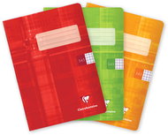 CLAIREFONTAINE Metric A5"545" square, 40 sheets - set of 3 (red, green, orange) - Exercise Book