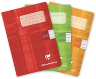 CLAIREFONTAINE Metric A6"644" lined, 40 sheets - set of 3 (red, green, orange) - Exercise Book