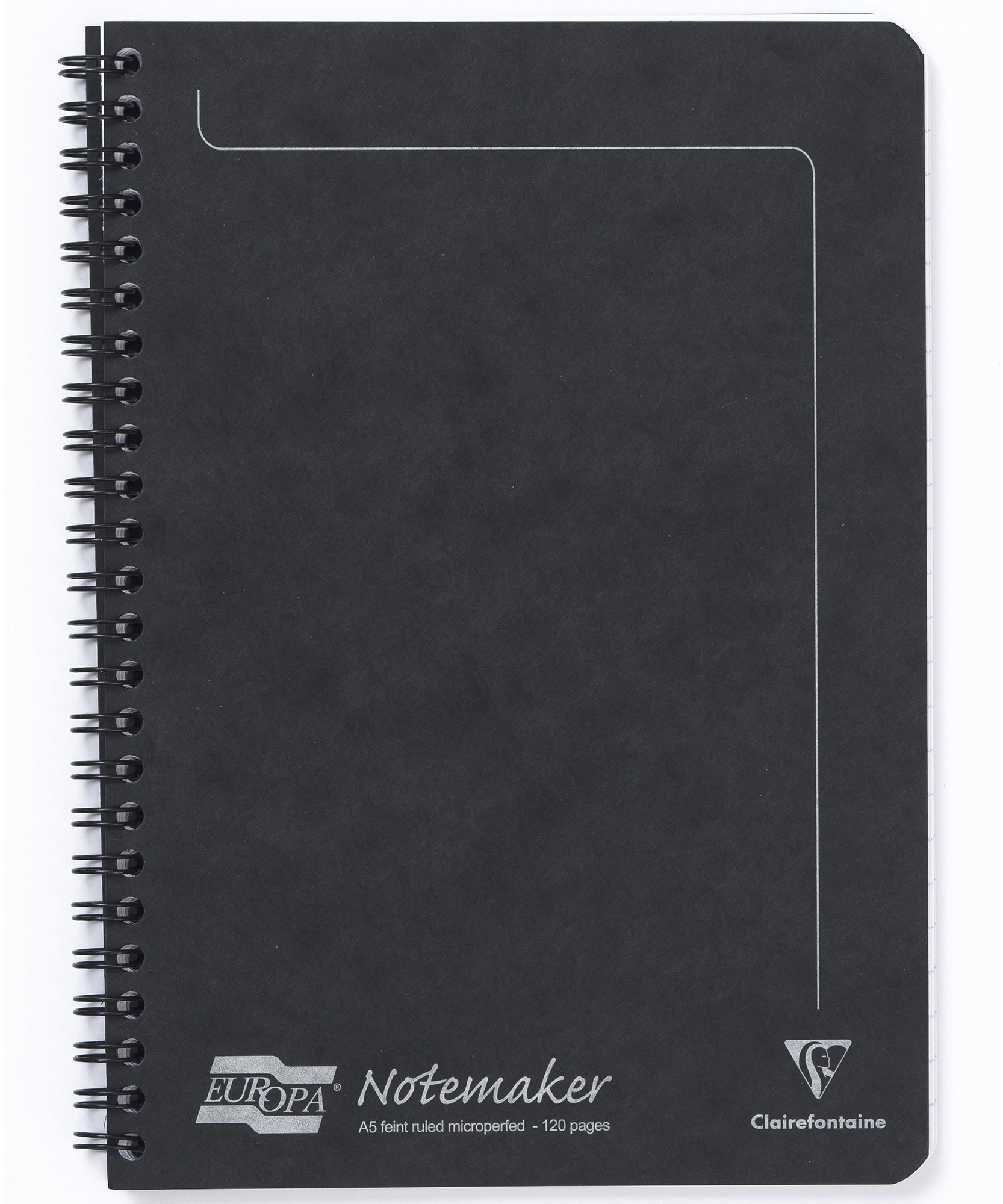 Clairefontaine Europa A5, vonalas, 60 lap, fekete