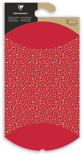 CLAIREFONTAINE Geschenketui Sterne Kraftpapier, 16 × 22 cm - Geschenkschachtel - Hauptbild