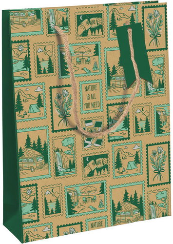 CLAIREFONTAINE velká Explore, kraft, 26.5 × 14 × 33 cm - Ajándéktasak - Fő fotó