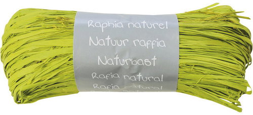 CLAIREFONTAINE Rafie (kousky), přírodní, limetková, 50 g  - Ribbon - Main image