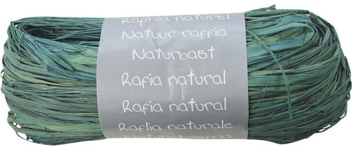 CLAIREFONTAINE Rafie (kousky), přírodní, tyrkysová, 50 g  - Ribbon - Main image