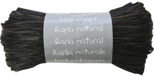 CLAIREFONTAINE Rafie (kousky), přírodní, černá, 50 g  - Ribbon - Main image