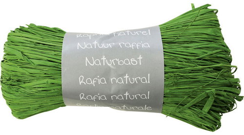 CLAIREFONTAINE Rafie (kousky), přírodní, zelená, 50 g  - Ribbon - Main image