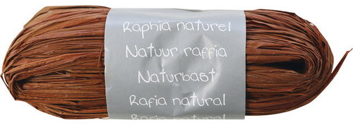 CLAIREFONTAINE Rafie (kousky), přírodní, kávová, 50 g  - Ribbon - Main image