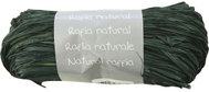 Clairefontaine Rafia (darabok), természetes, sötétzöld, 50 g - Díszszalag