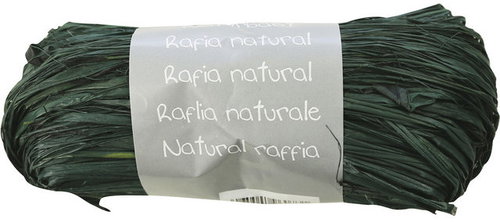 CLAIREFONTAINE Rafie (kousky), přírodní, tmavě zelená, 50 g  - Ribbon - Main image