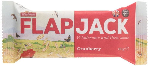 Wholebake Flapjack gluten-free oat 80 g cranberry - Flapjack - Main image