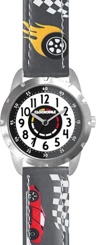 CLOCKODILE Children's watch RACING CARS, boys, luminous, grey - Children's Watch - Main image