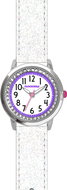 CLOCKODILE SPARKLE children's watch, girls, glitter with rhinestones, white - Children's Watch