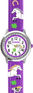 CLOCKODILE Children's watch HORSE, girl, with rhinestones, purple - Children's Watch