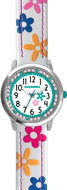 CLOCKODILE Children's watch with rhinestones and flowers, girl, white - Children's Watch