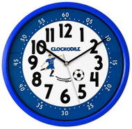 CLOCKODILE Modré dětské hodiny, Fotbal - Wall Clock