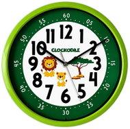 CLOCKODILE Zelené dětské hodiny, Lev a lvíče - Wall Clock