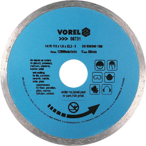 Vorel Diamond Disc 125 x 22.2 x 1.6mm Solid - Diamond Disc - Main image