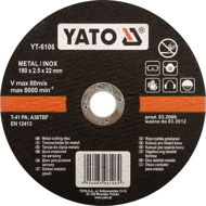 Yato Kotúč na kov 115 × 22 × 1,2 mm INOX - Rezný kotúč