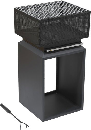 CATTARA Fireplace CUBE with grate 74cm - Fireplace - Main image