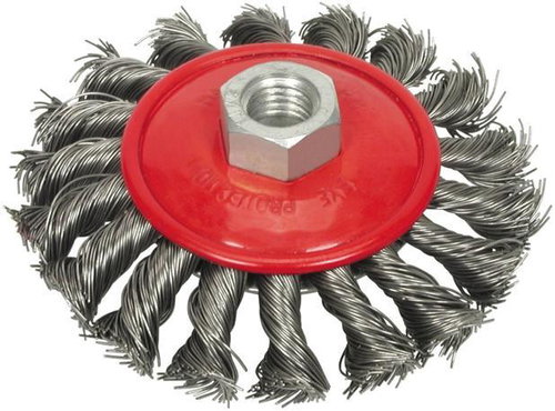 VOREL Side wire brush 100 mm braided - Sanding Brush - Main image