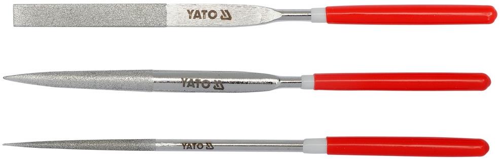 YATO Tűreszelő készlet, gyémánt, 4×160 mm, 3 db
