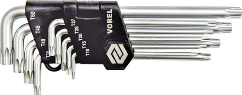 VOREL TORX 9 db-os kulcskészlet - Torx kulcs készlet - Fő fotó
