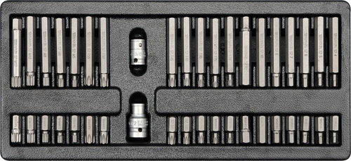 YATO Socket insert - screwdriver attachments, 40pcs - Tool Organiser - Main image
