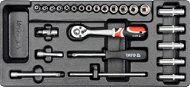 YATO Vložka do zásuvky – kľúče nástrčné 25 ks 3,5 – 14 mm - Organizér na náradie