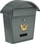 VOREL Poštová schránka so strieškou oblou 380 × 320 × 105 mm sivá - Poštová schránka