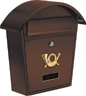 VOREL Poštovní schránka se stříškou oblou 380x320x105mm hnědá - Poštovní schránka