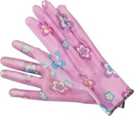 FLO Rukavice záhradné fialové s kvetinami veľ. 9 - Pracovné rukavice