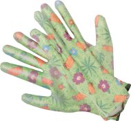 FLO Rukavice záhradné zelené s kvetinami veľ. 9 - Pracovné rukavice