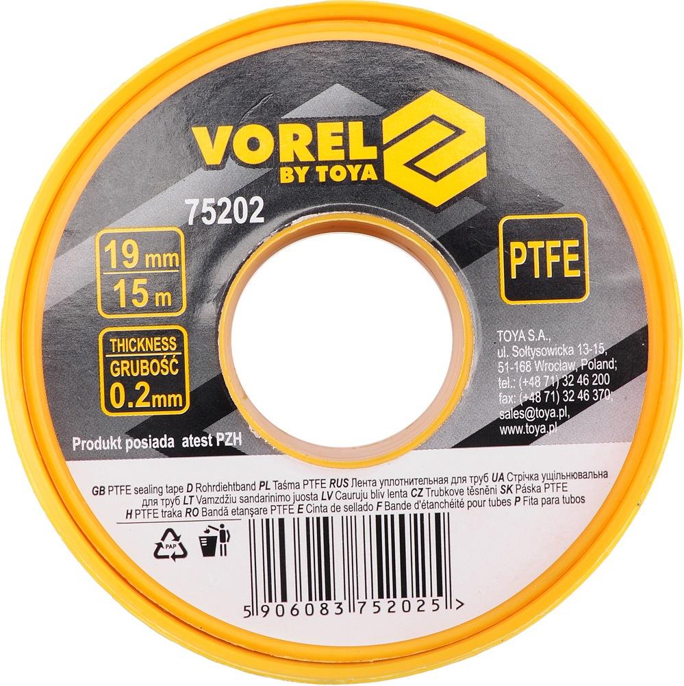 VOREL teflonszalag 19 x 0,2mm 15m