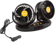 MITCHELL DUO 2 × 130 mm 24 V na palubnú dosku s teplomerom - Ventilátor do auta