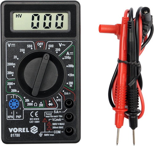 VOREL Digital Multimeter, TO-81780 - Multimeter - Main image