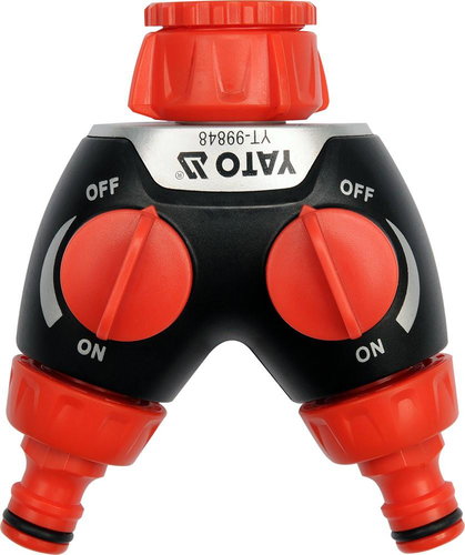 YATO Hose coupling three-sided with 2 caps, ABS - Quick Coupler - Main image